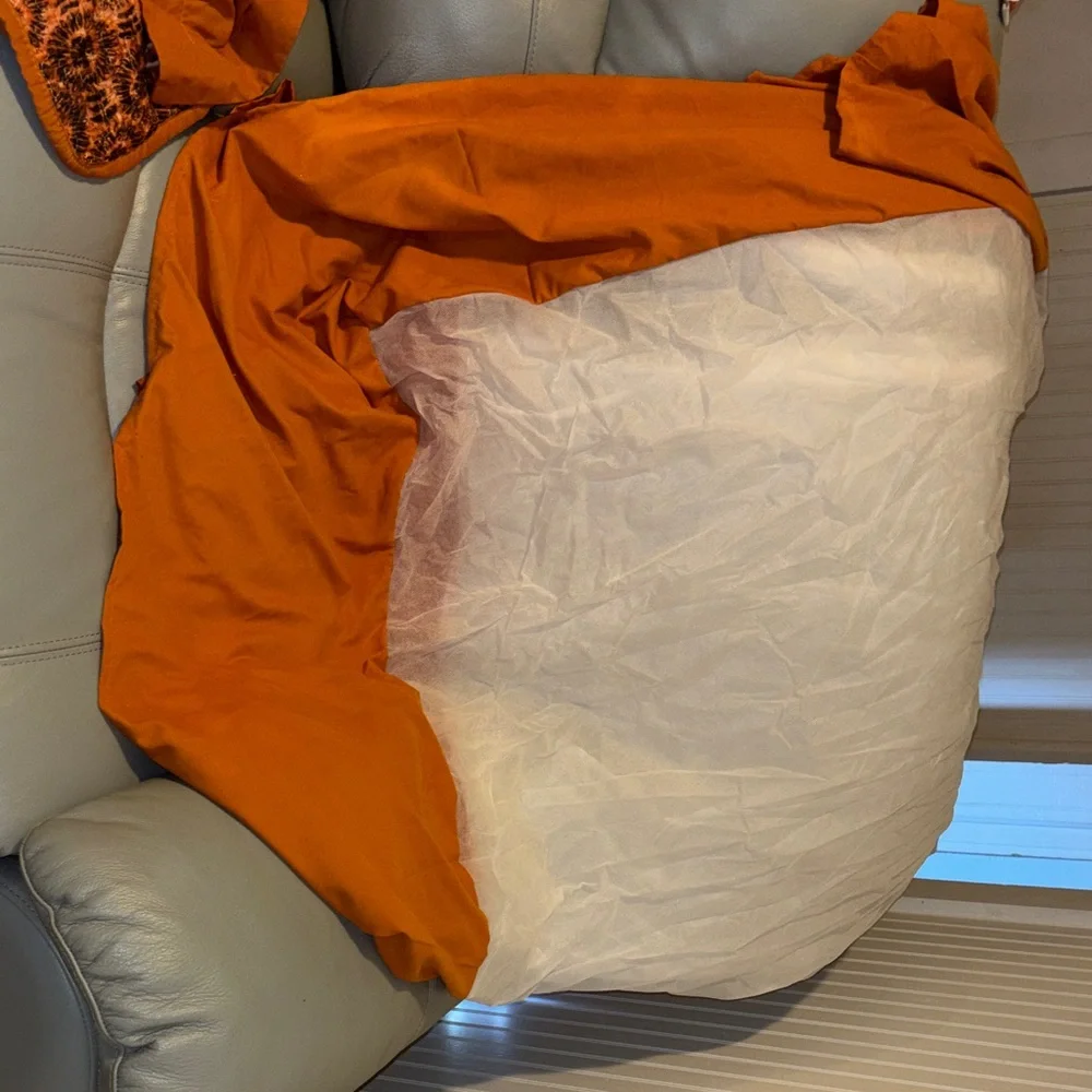 Orange Comforter butterfly, and birds  Set